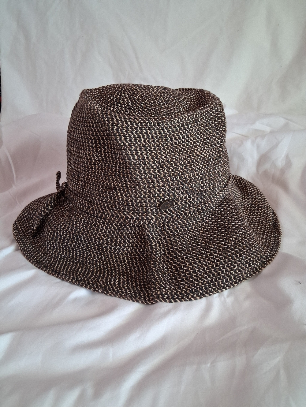 Woven Straw Floppy Bucket Hat